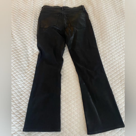 NWT Madewell Kick Out Crop Jeans in True Black Coated Edition size 27 - Picture 5 of 7